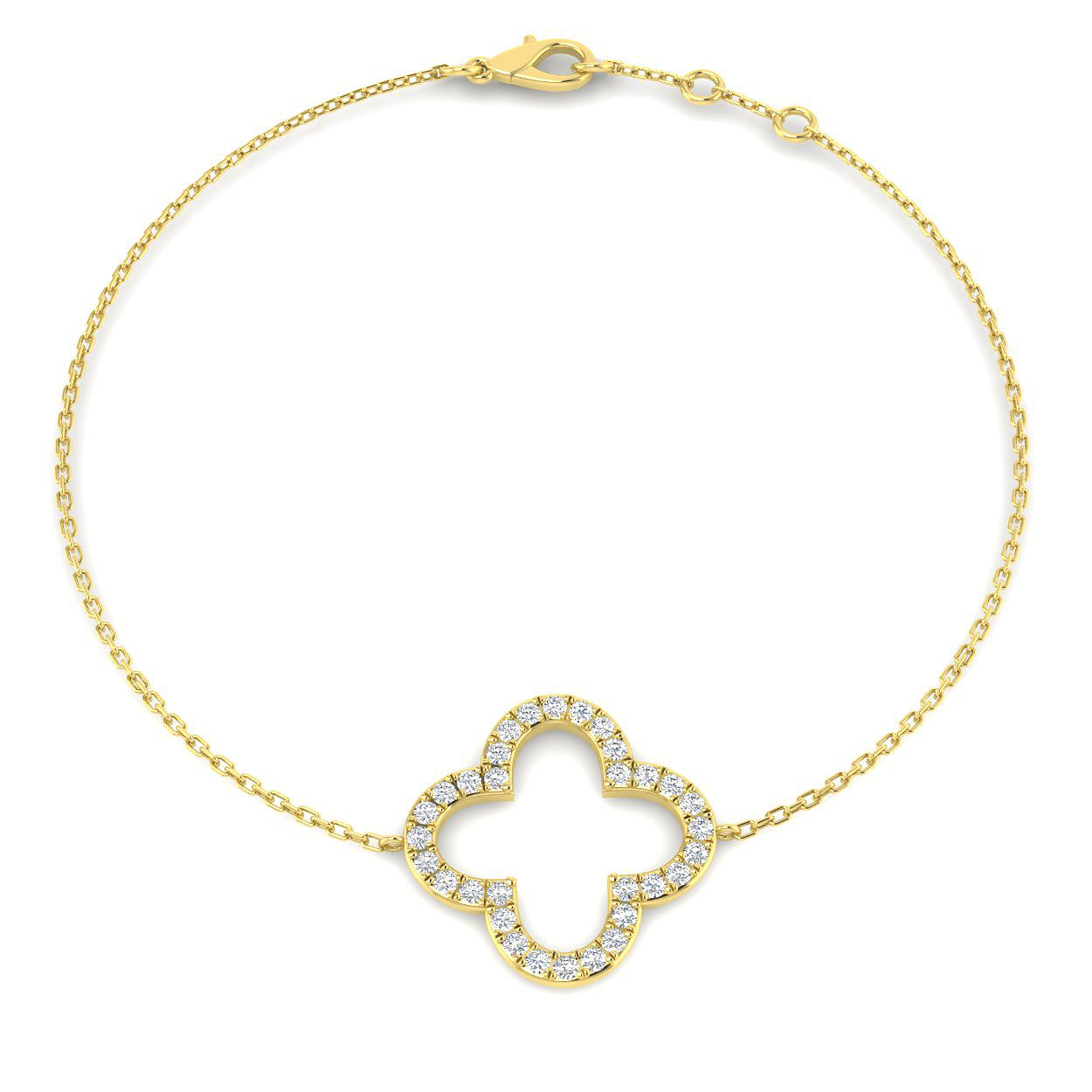 9ct Yellow Gold 0.34ct Laboratory Grown CVD Bracelet