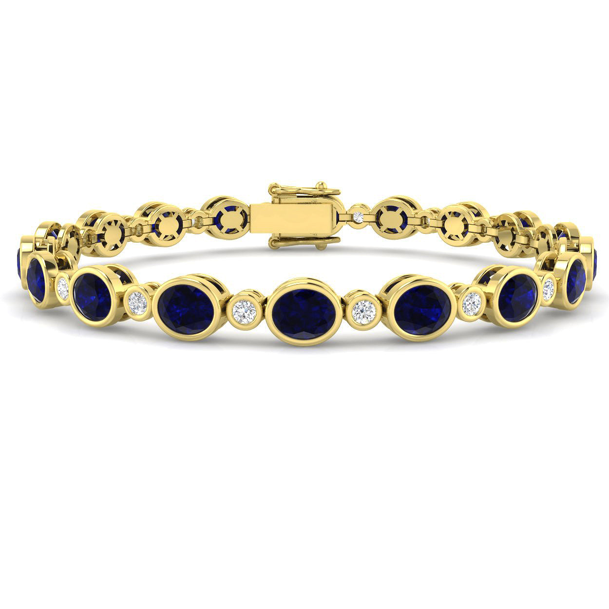 18ct Yellow Gold 10.97ct G SI2 Diamond Bracelet