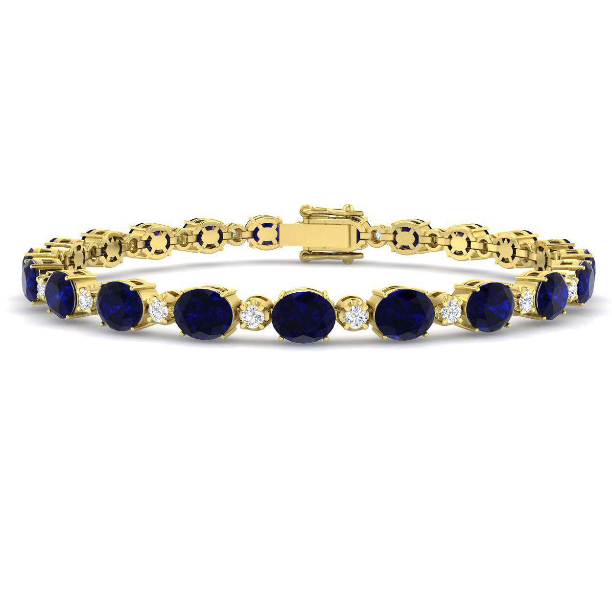18ct Yellow Gold 13.54ct G SI2 Diamond Bracelet