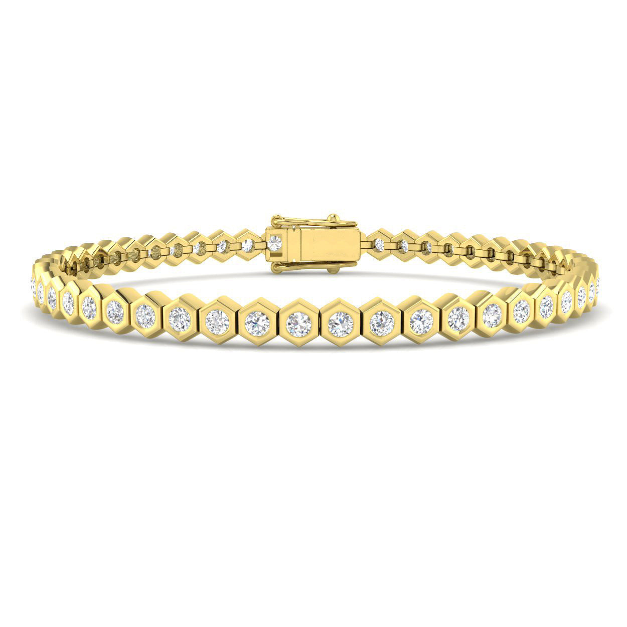 18ct Yellow Gold 2.94ct G SI2 Diamond Bracelet