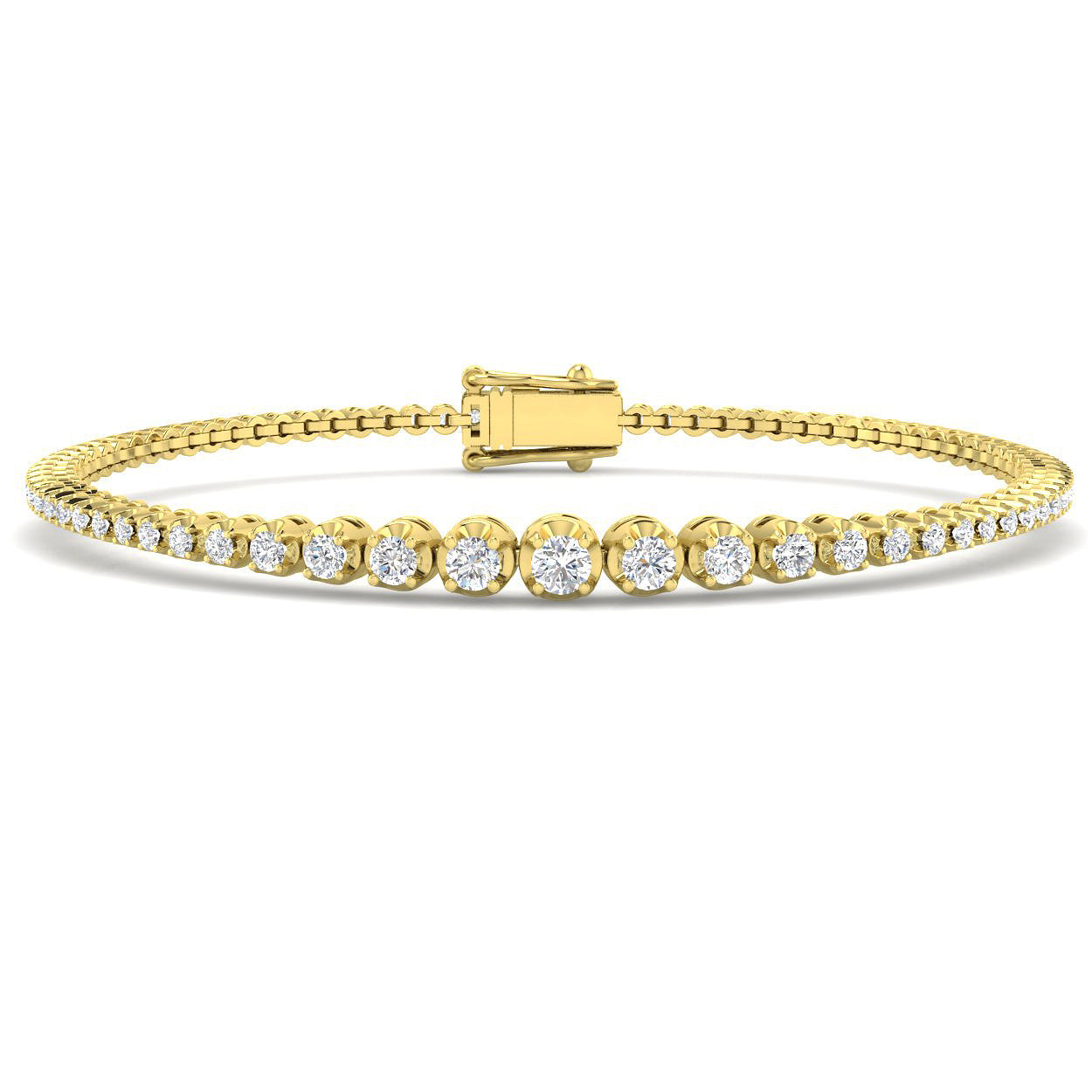 9ct Yellow Gold 1.07ct G I1 Diamond Bracelet