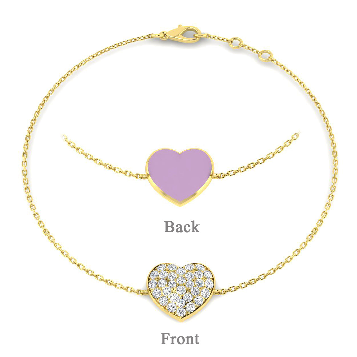 9ct Yellow Gold 0.42ct Enamel Bracelet