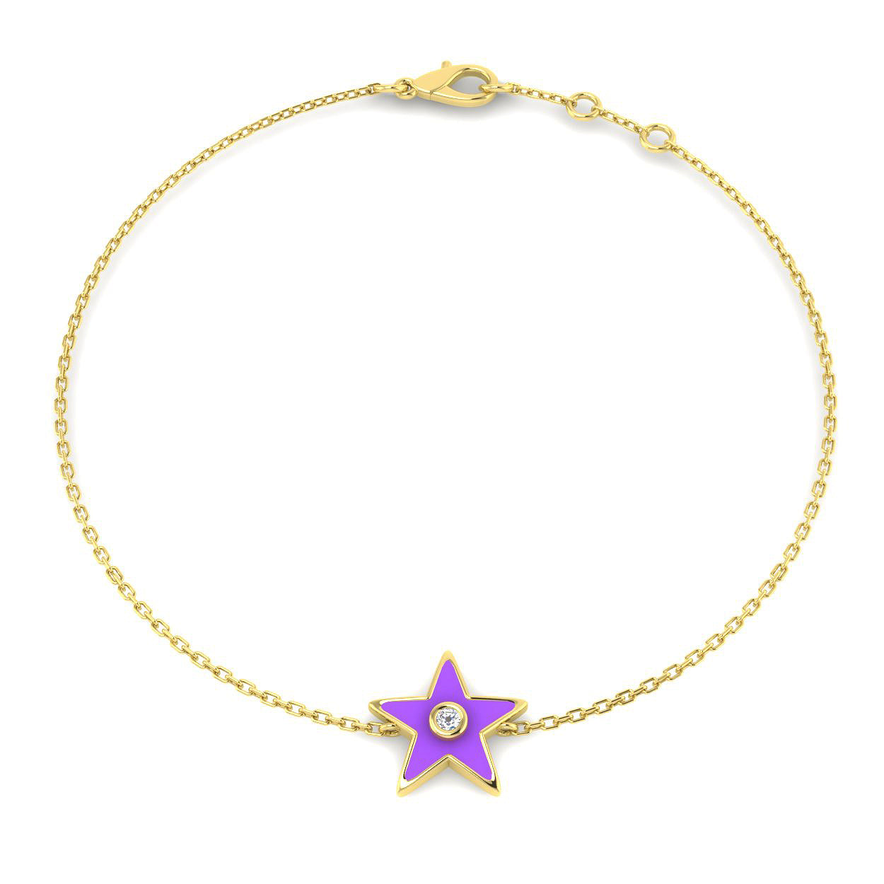 9ct Yellow Gold 0.08ct G SI2 Diamond Bracelet