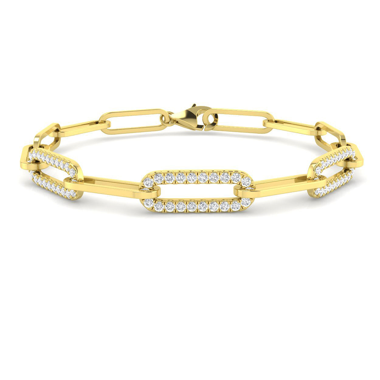9ct Yellow Gold 0.89ct G I1 Diamond Bracelet