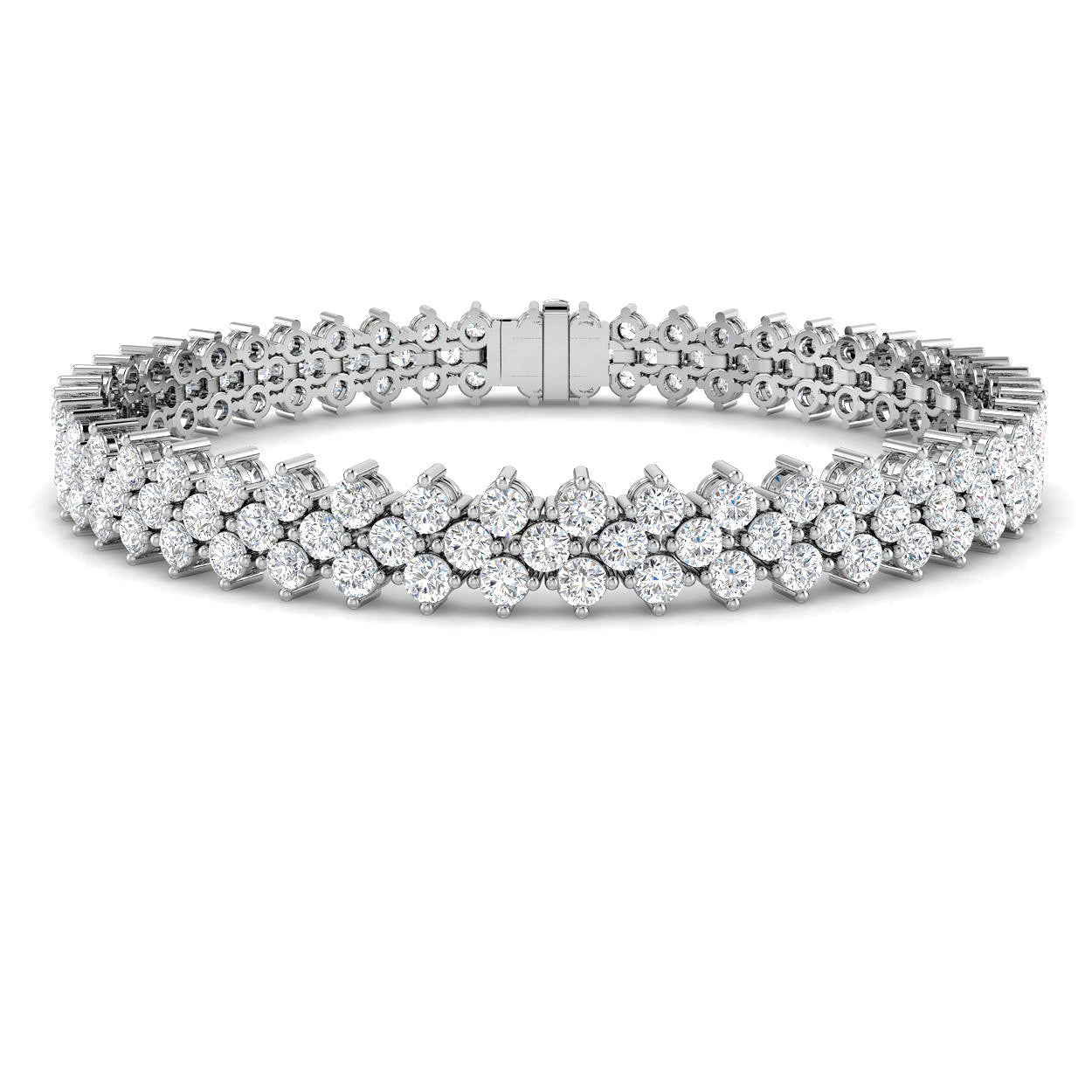 9ct White Gold 8.21ct Laboratory Grown CVD Bracelet