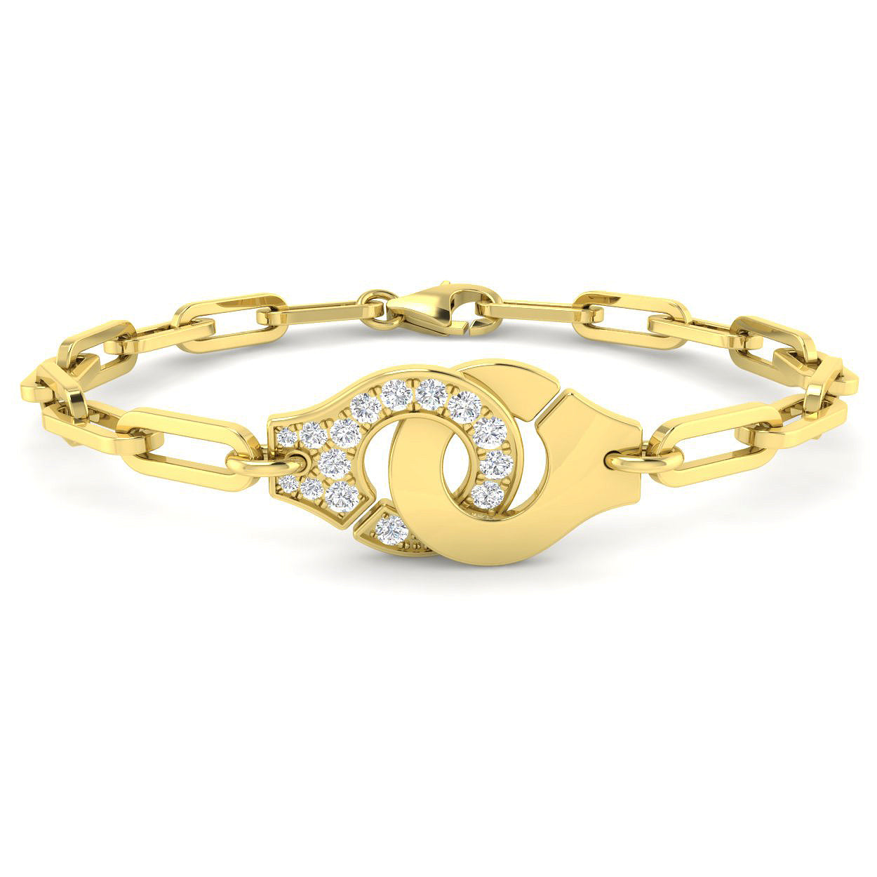9ct Yellow Gold 0.43ct Laboratory Grown CVD Bracelet