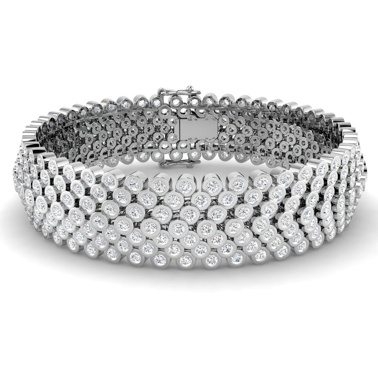 9ct White Gold 10.13ct Laboratory Grown CVD Bracelet