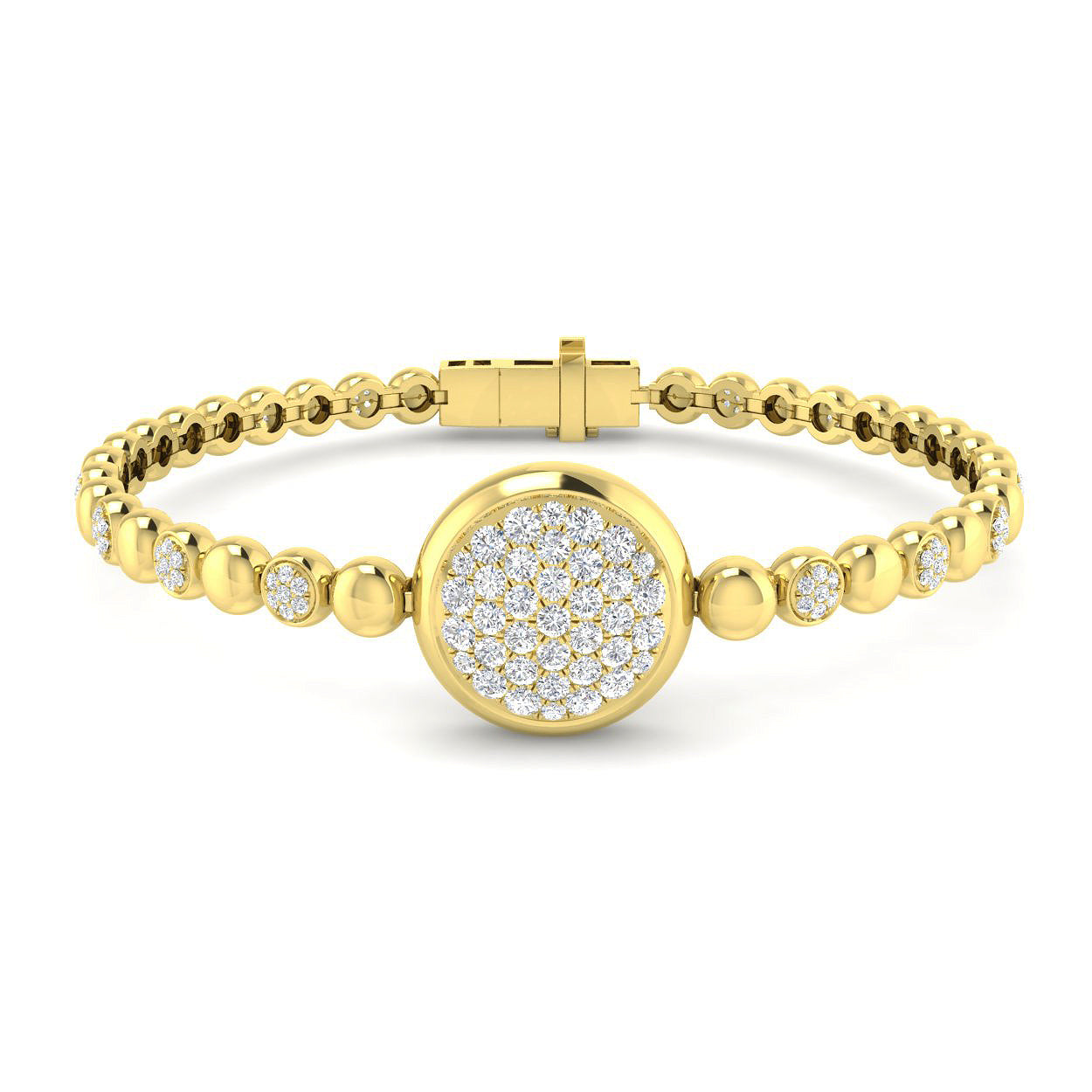9ct Yellow Gold 1.42ct Laboratory Grown CVD Bracelet