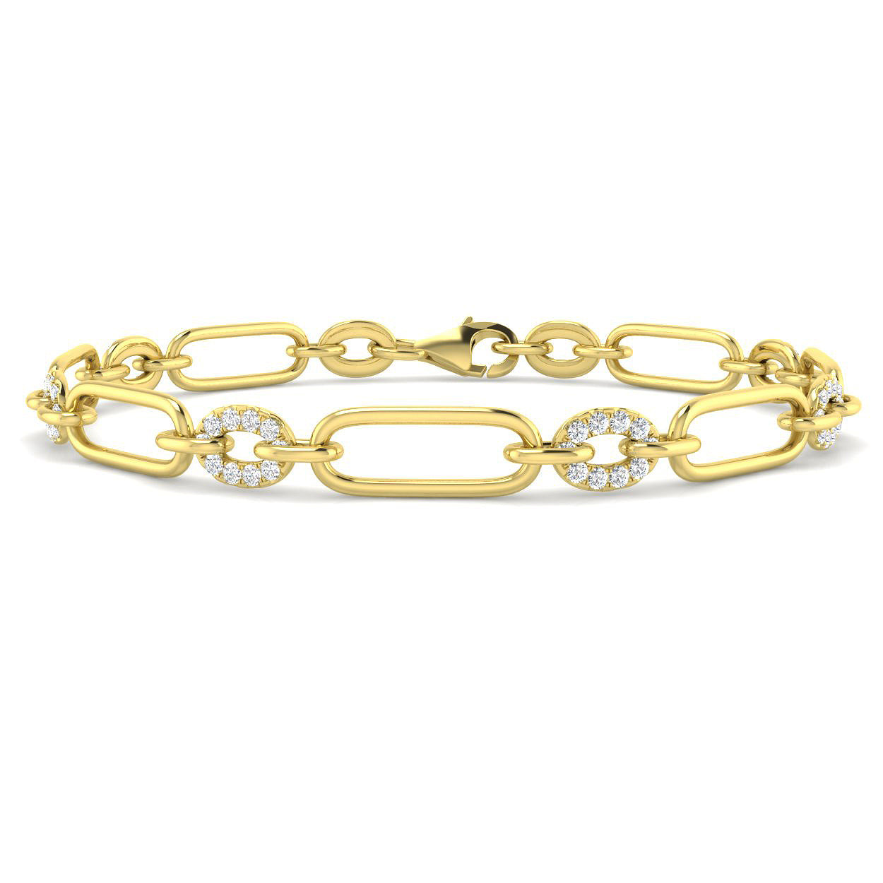 9ct Yellow Gold 0.99ct G I1 Diamond Bracelet