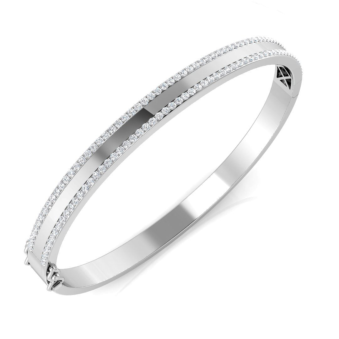 9ct White Gold 1.05ct G SI2 Diamond Bangle