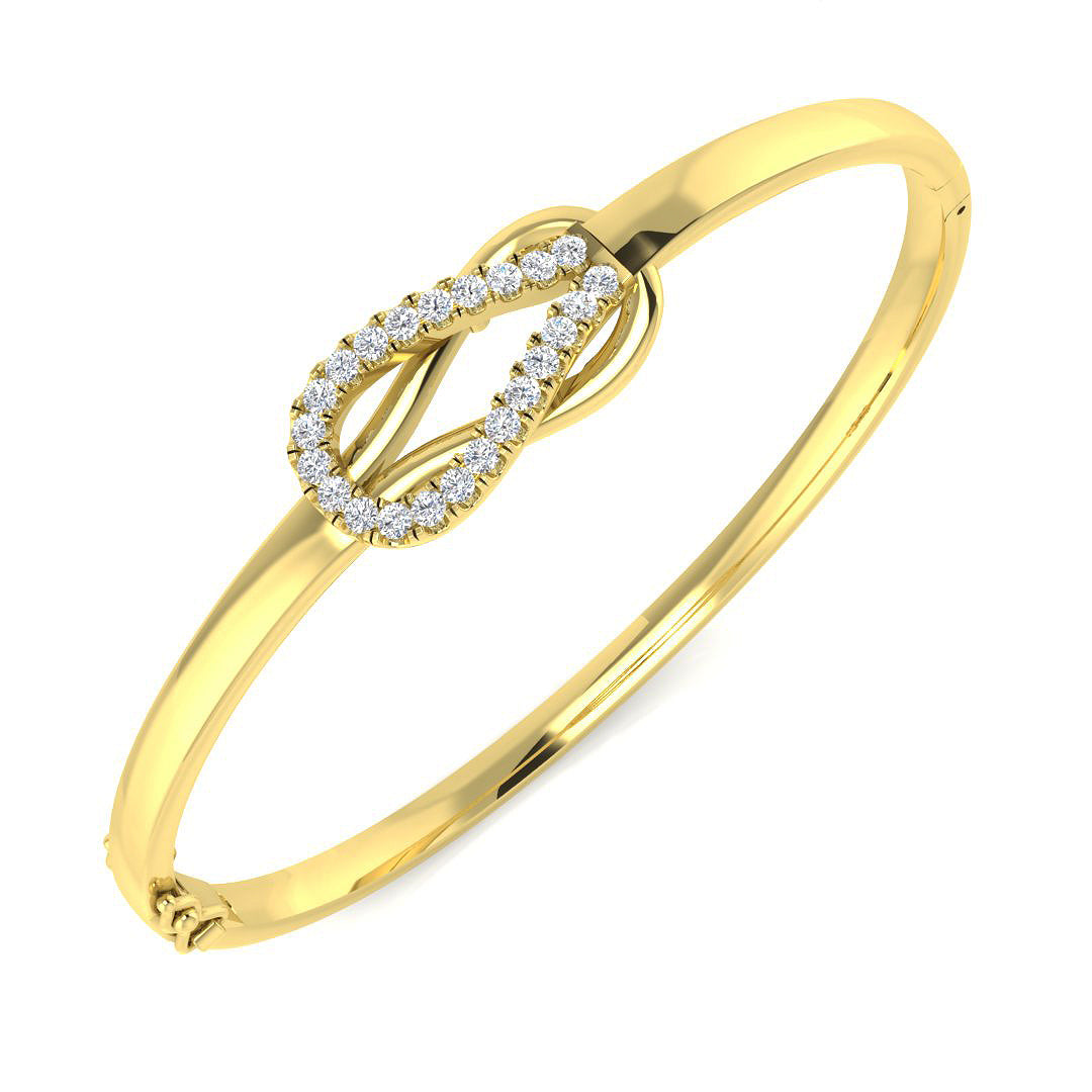 9ct Yellow Gold 0.51ct G SI2 Diamond Bangle