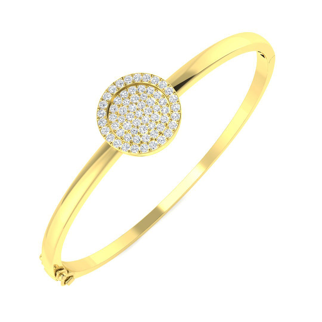 9ct Yellow Gold 1.00ct Laboratory Grown CVD Bangle