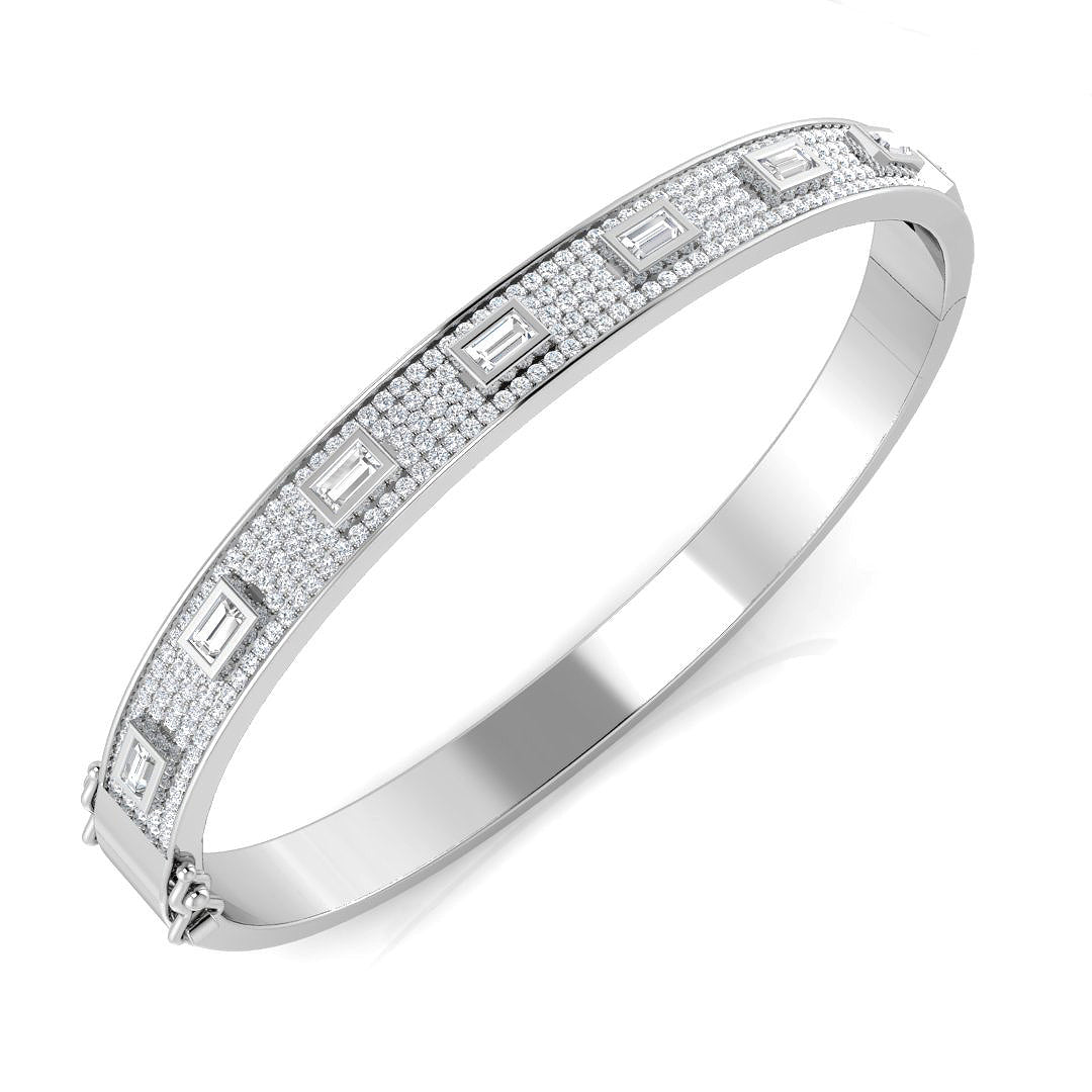 18ct White Gold 1.64ct G SI2 Diamond Bangle