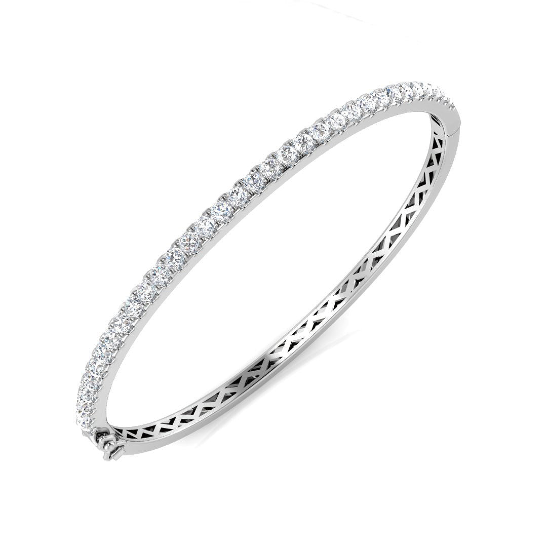 18ct White Gold 1.98ct G SI2 Diamond Bangle