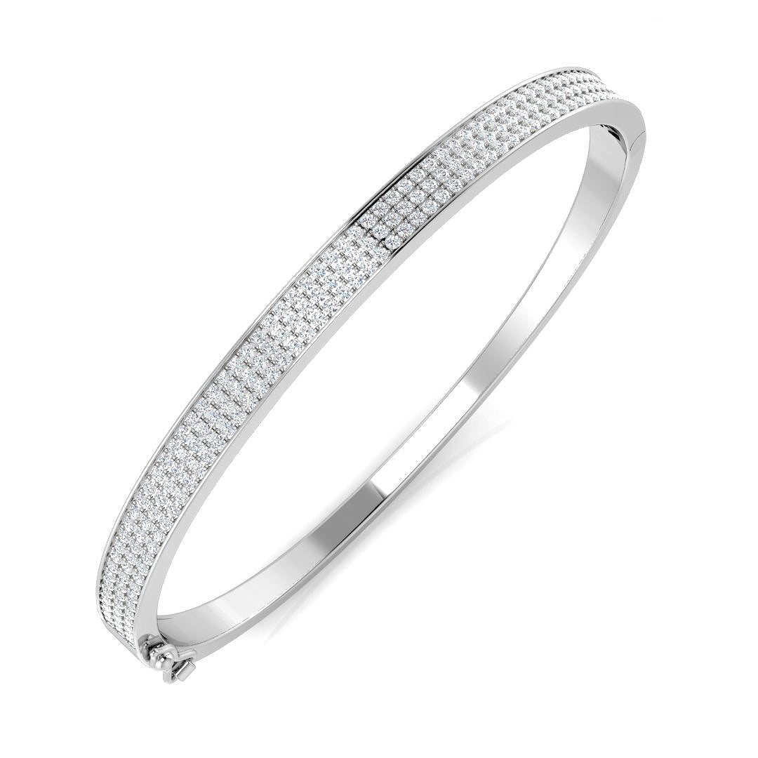 18ct White Gold 1.50ct G SI2 Diamond Bangle