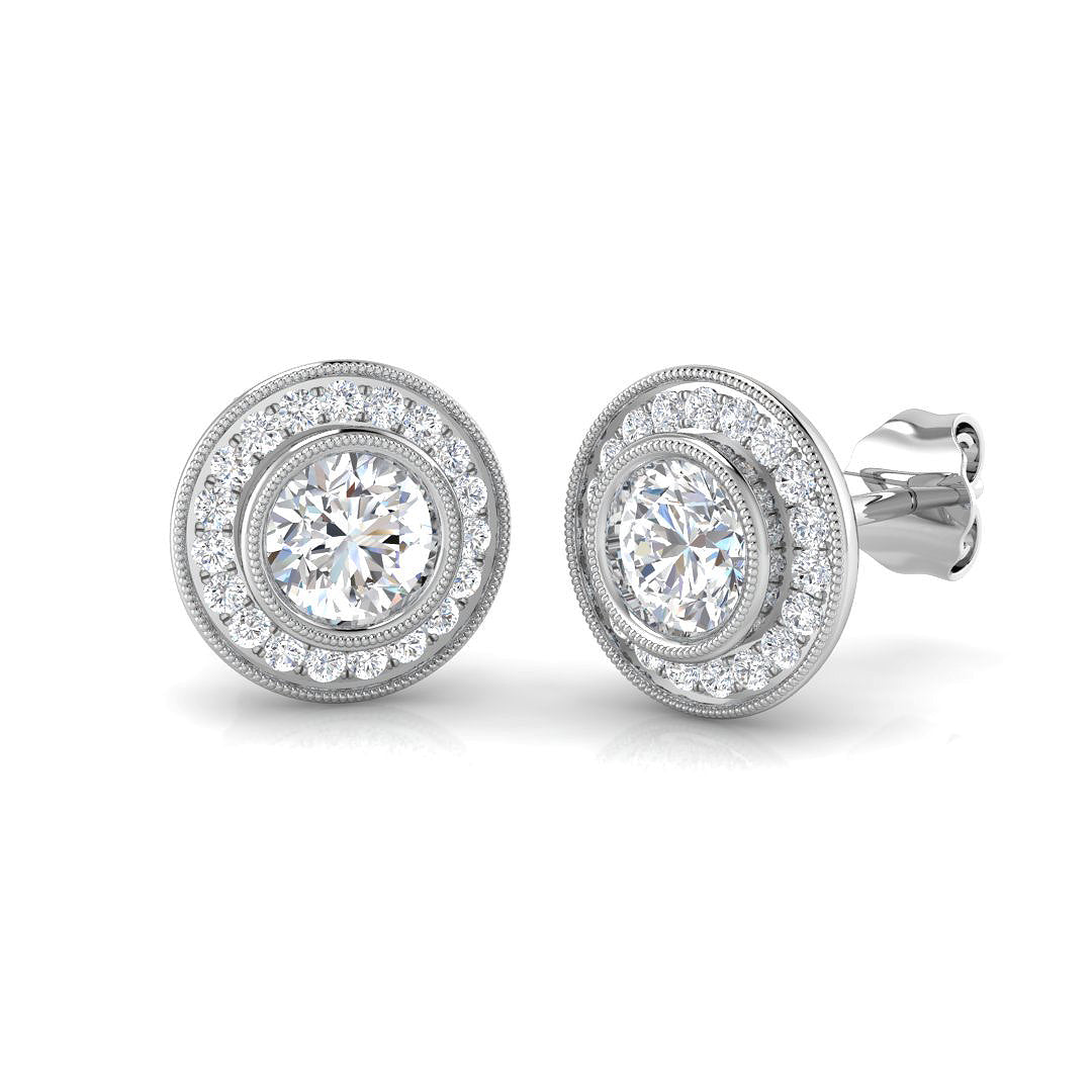 18ct White Gold 1.21ct G SI2 Diamond Earrings