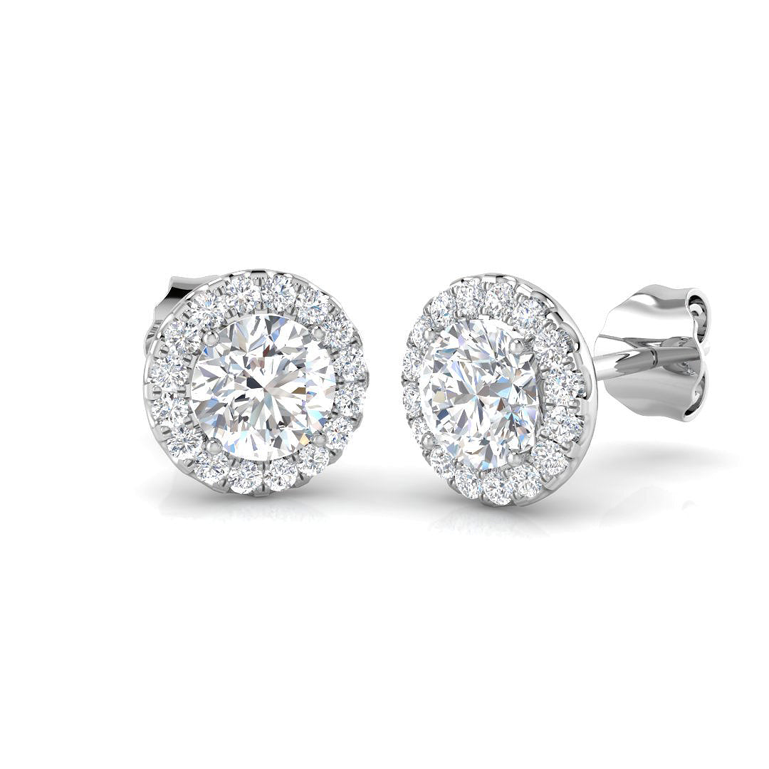 18ct White Gold 1.23ct G SI2 Diamond Earrings
