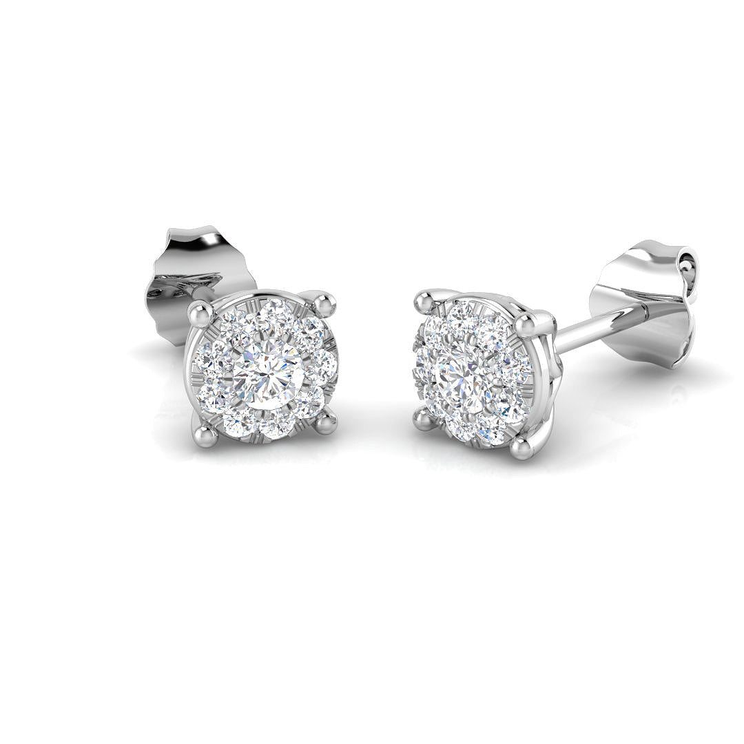 9ct White Gold 0.74ct G SI2 Diamond Earrings