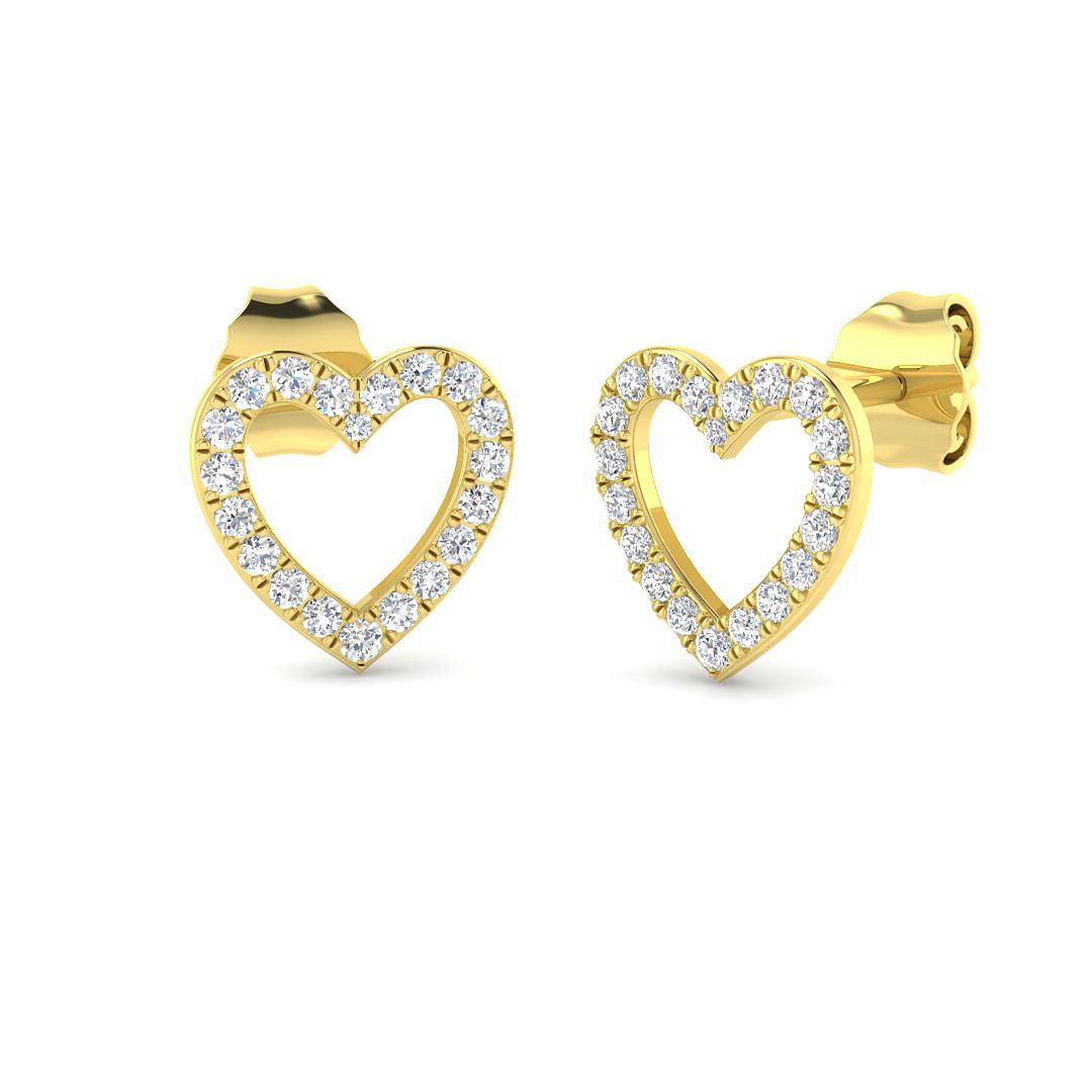 9ct Yellow Gold 0.21ct G SI2 Diamond Earrings