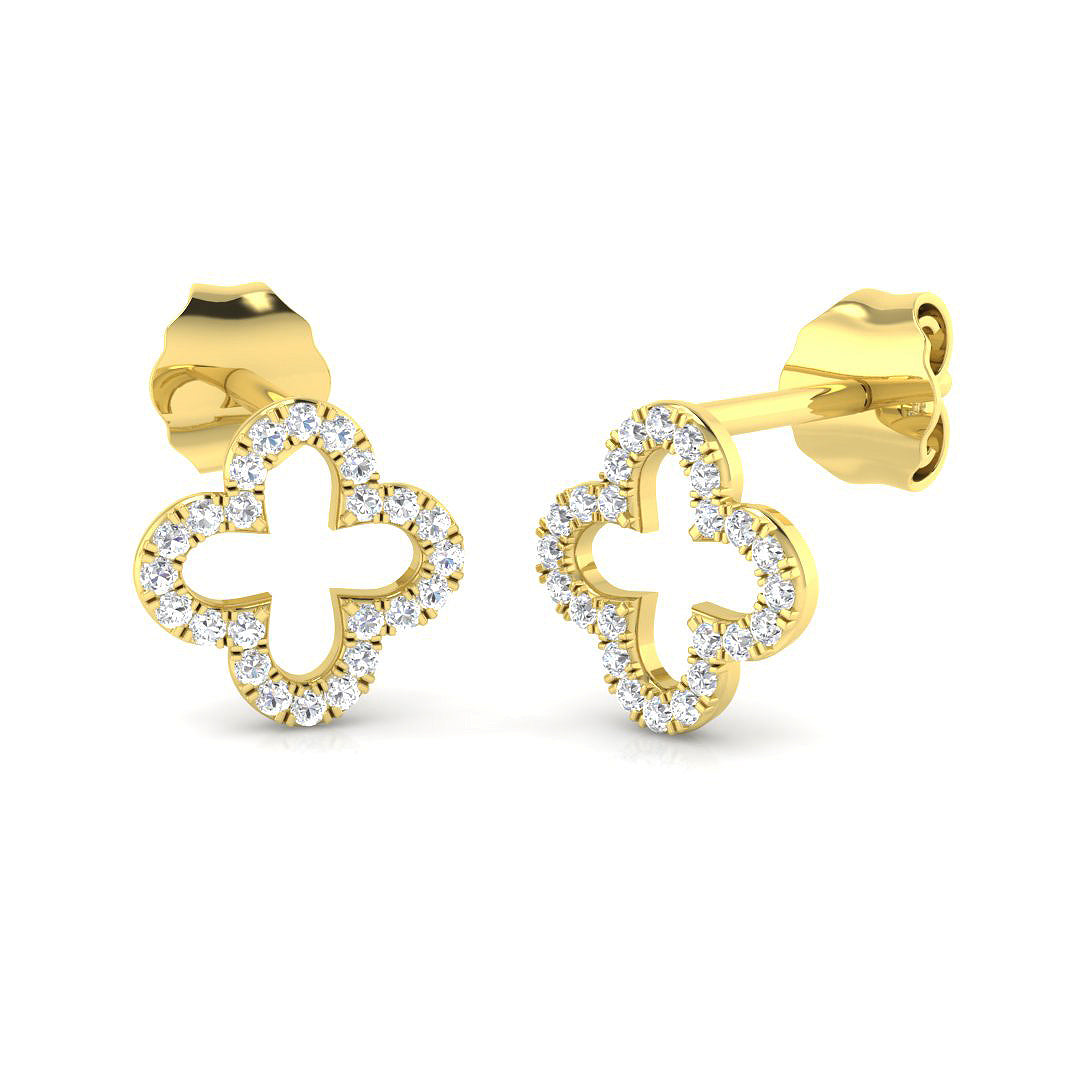 9ct Yellow Gold 0.19ct G SI2 Diamond Earrings