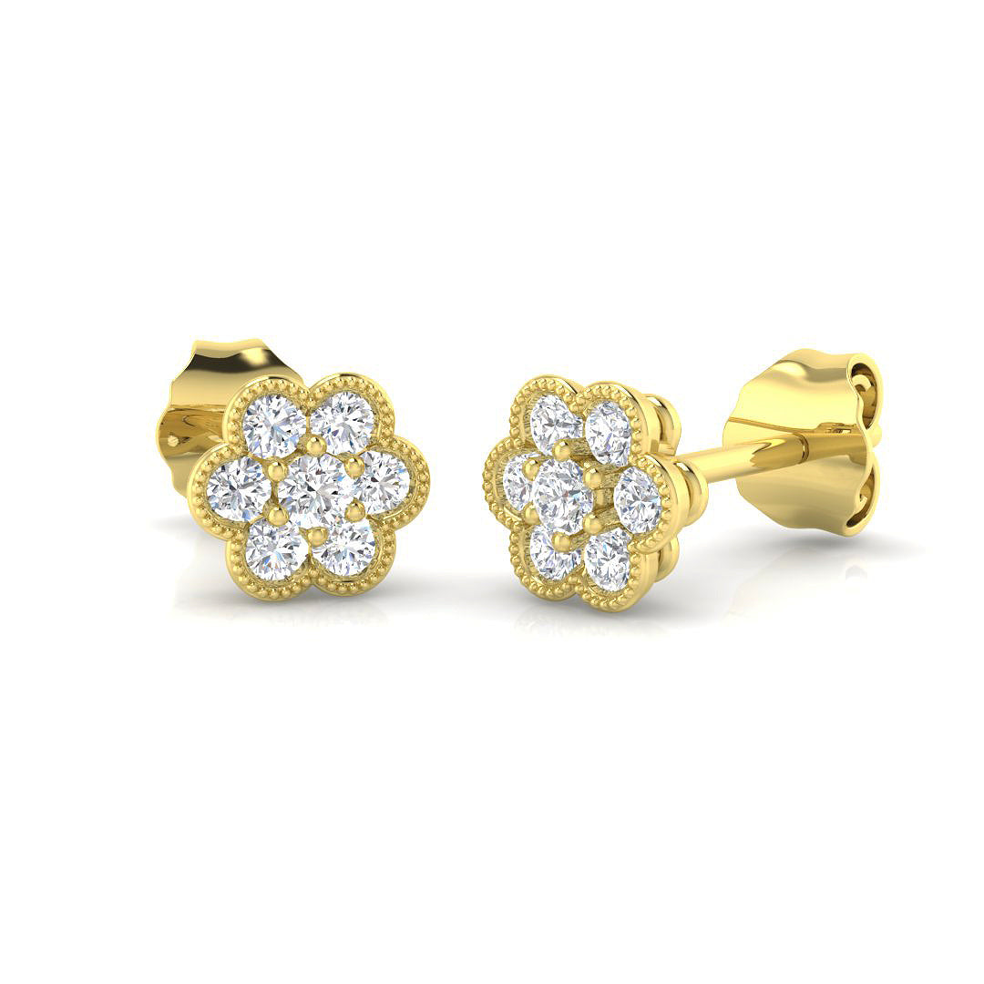 9ct Yellow Gold 0.29ct G SI2 Diamond Earrings