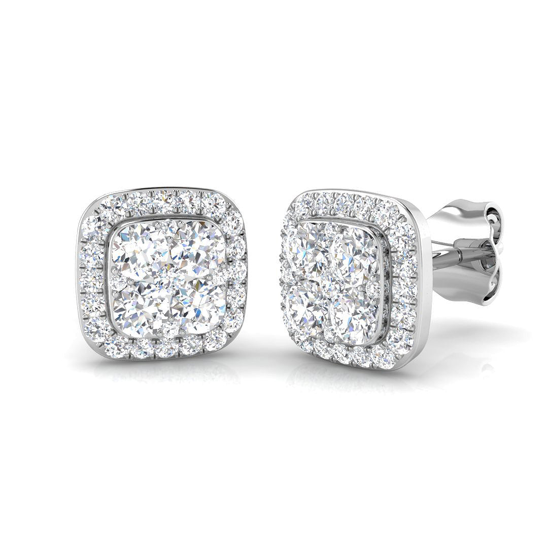 9ct White Gold 0.66ct G SI2 Diamond Earrings