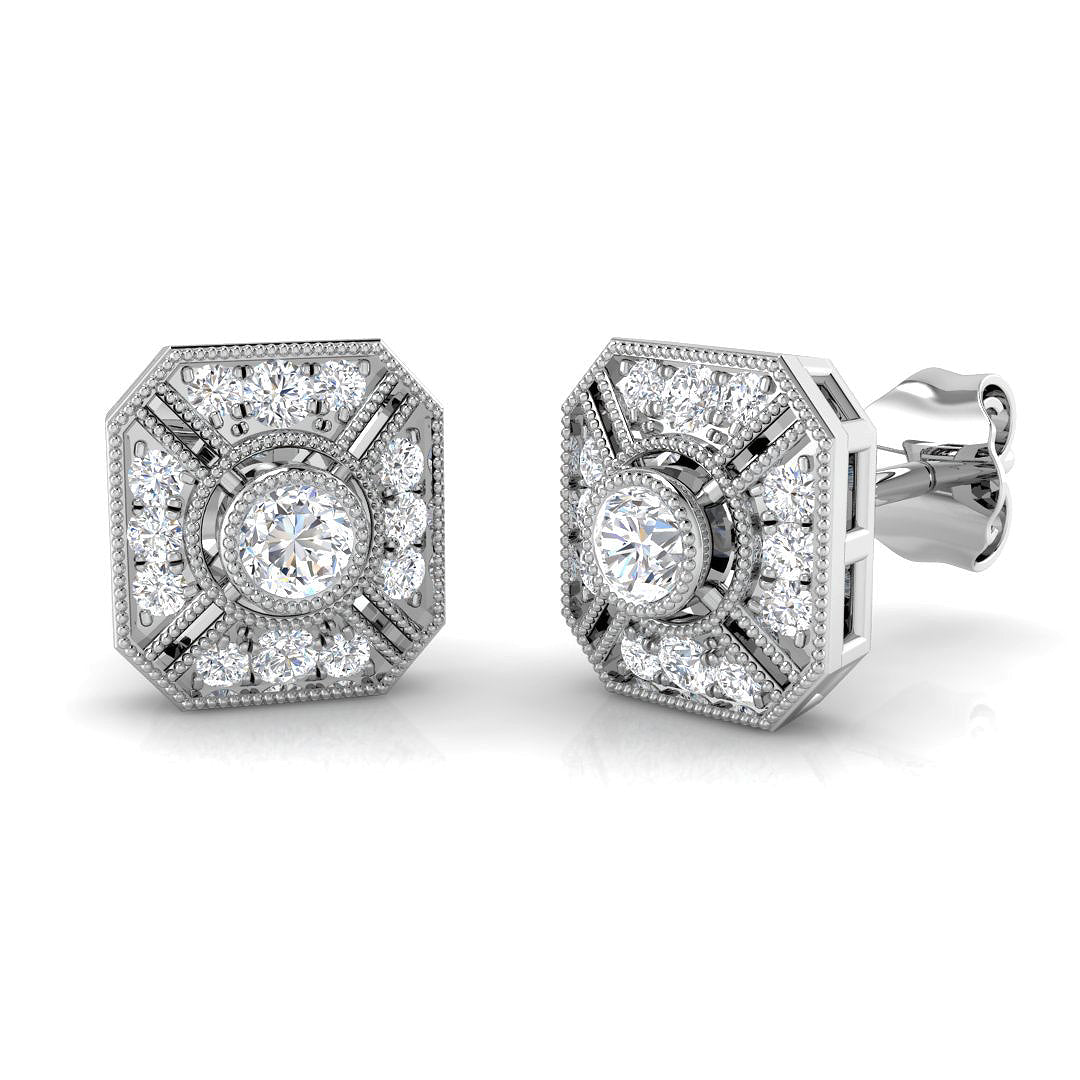 18ct White Gold 0.30ct G SI2 Diamond Earrings