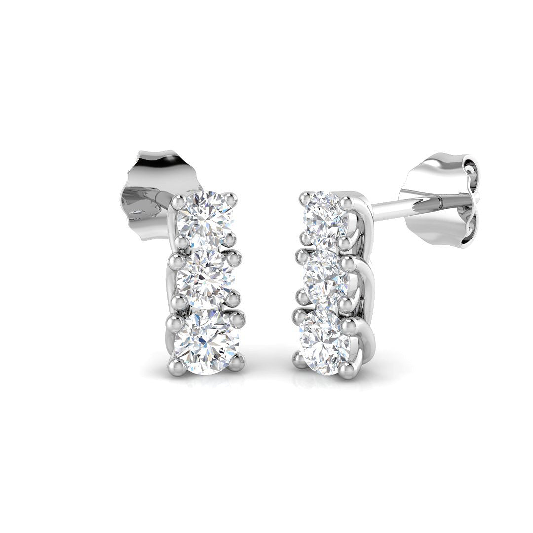 9ct White Gold 0.60ct G I1 Diamond Earrings
