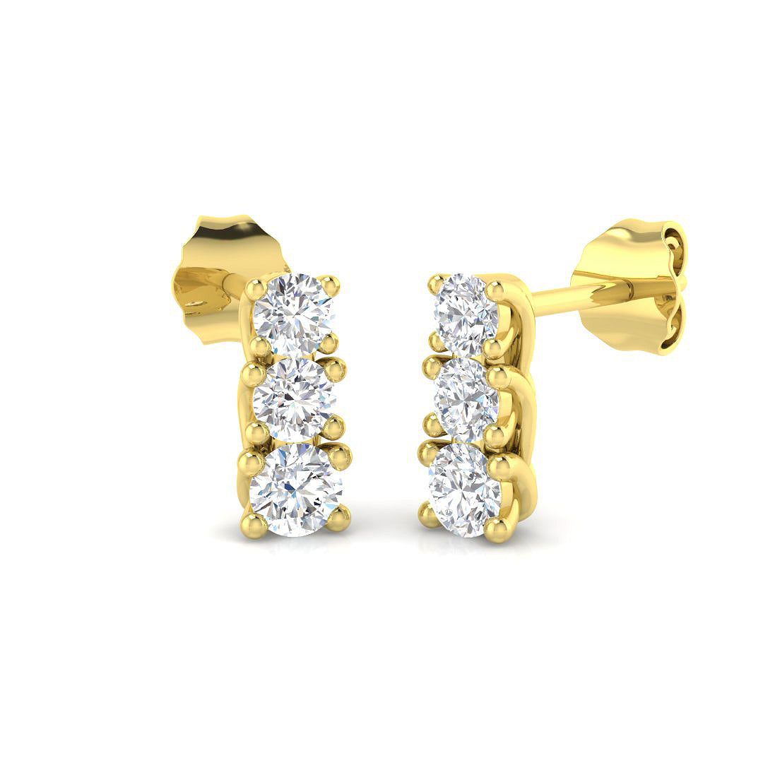 18ct Yellow Gold 0.60ct G SI2 Diamond Earrings