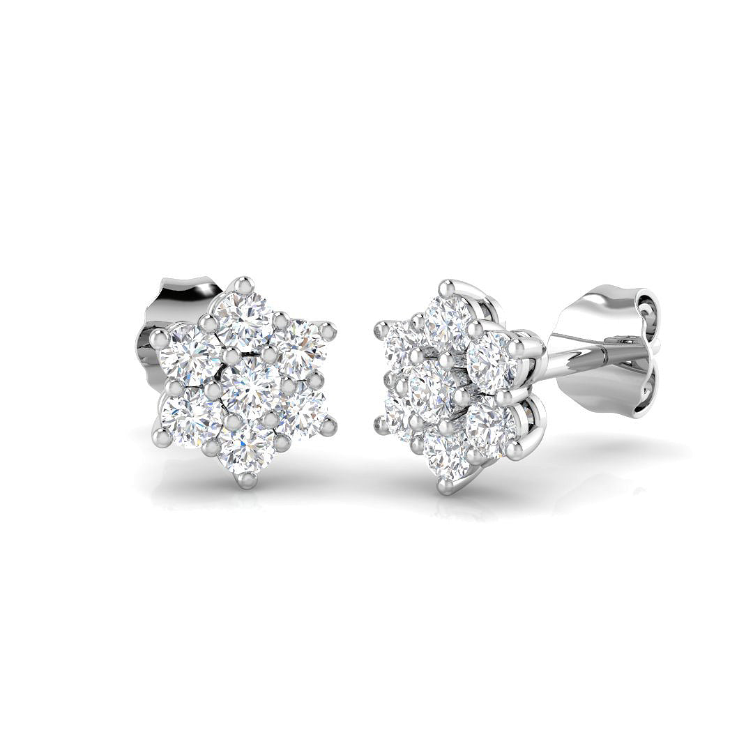 9ct White Gold 0.88ct G I1 Diamond Earrings