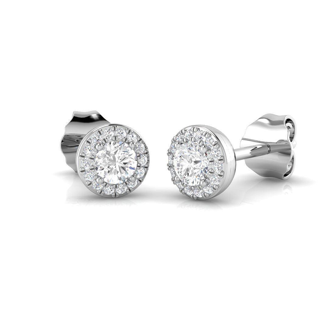 9ct White Gold 0.27ct G SI2 Diamond Earrings