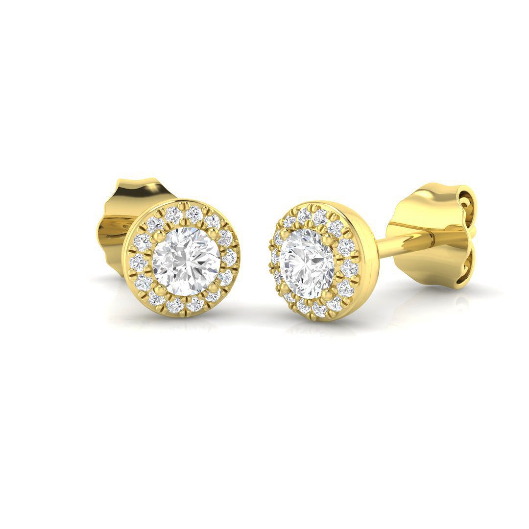 9ct Yellow Gold 0.27ct G SI2 Diamond Earrings