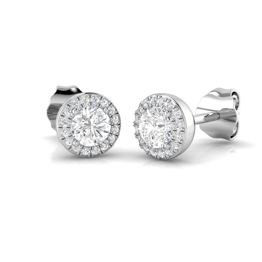 9ct White Gold 0.43ct G SI2 Diamond Earrings