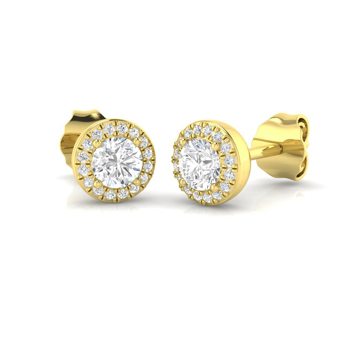 18ct Yellow Gold 0.43ct G SI2 Diamond Earrings