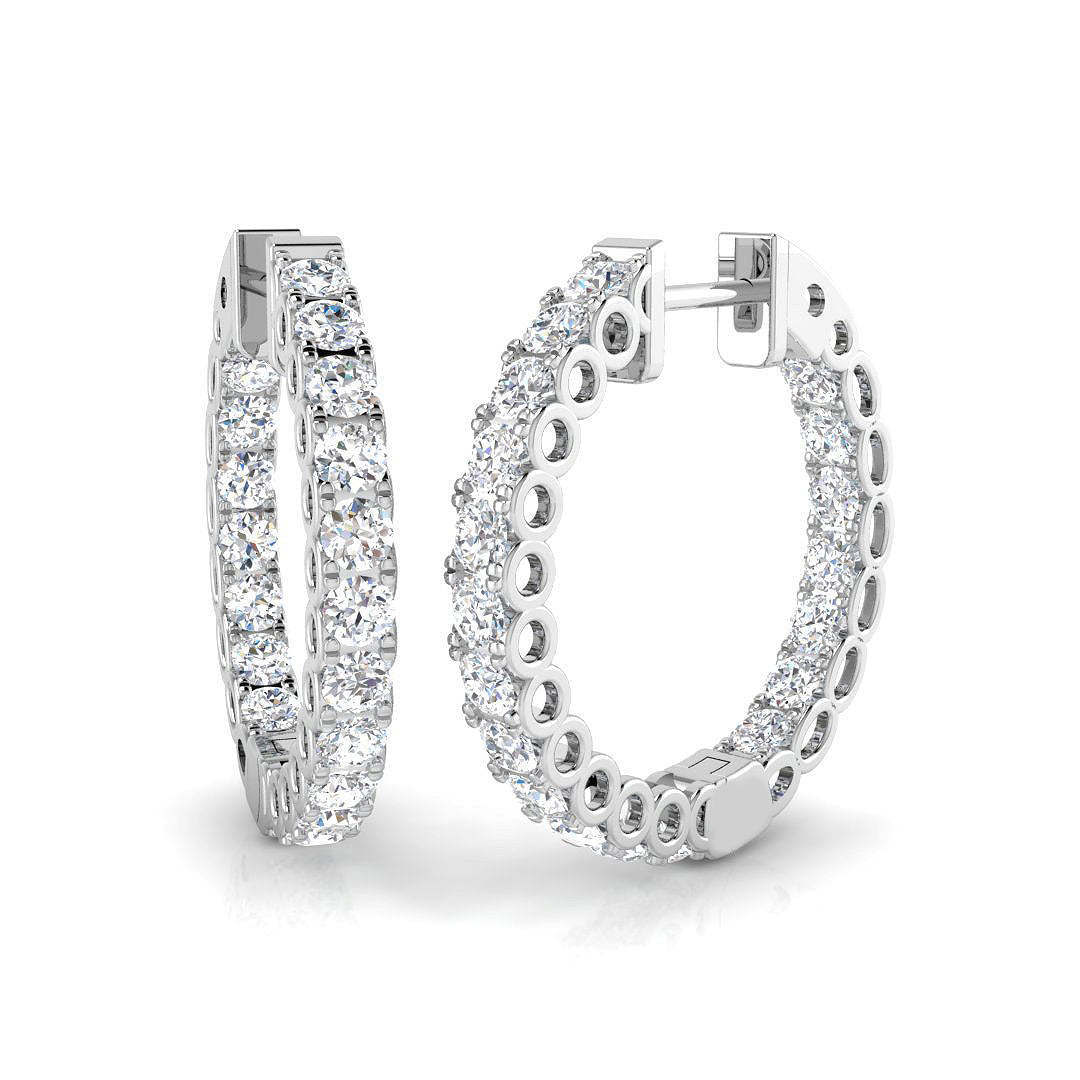 9ct White Gold 2.03ct G SI2 Diamond Earrings