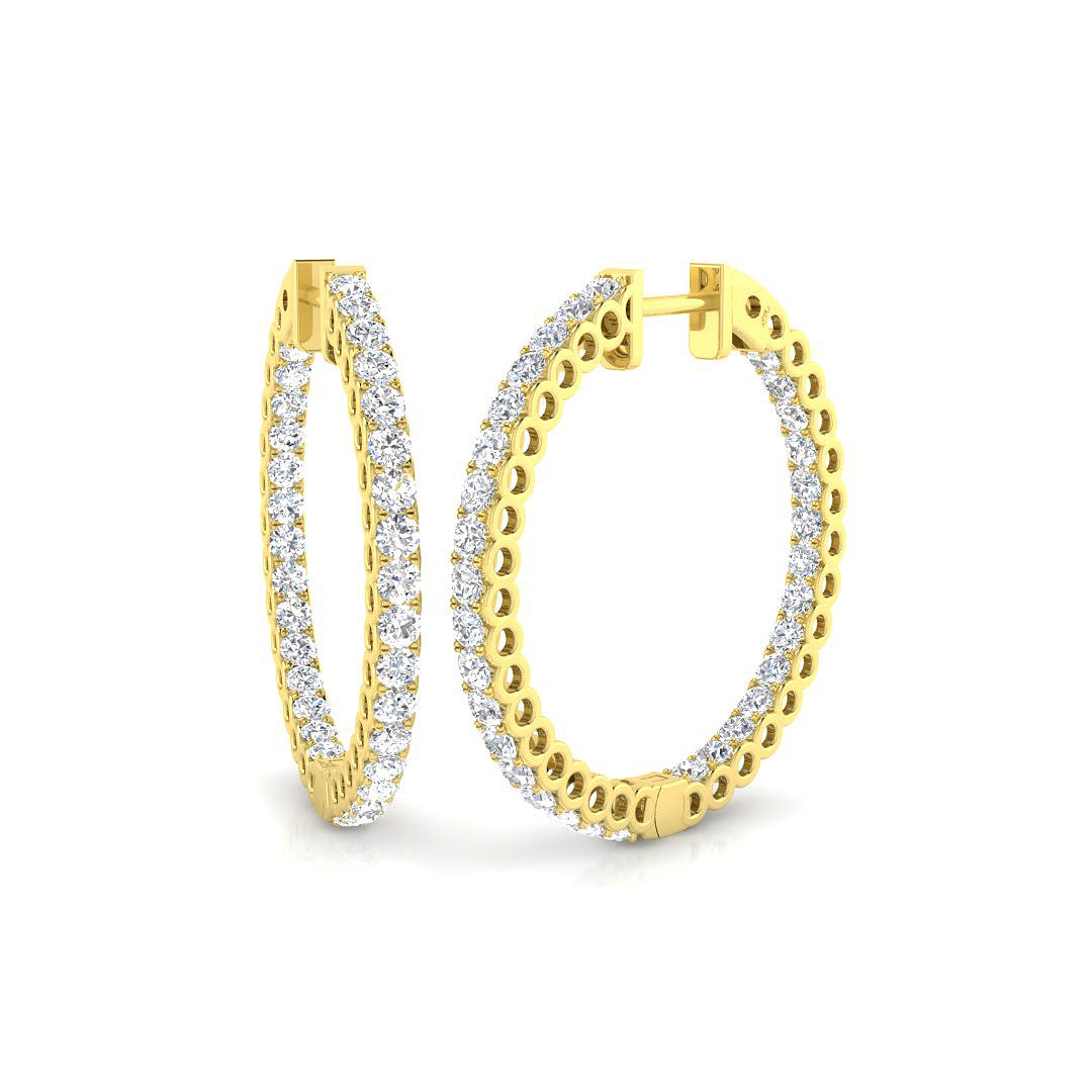 9ct Yellow Gold 1.92ct G SI2 Diamond Earrings