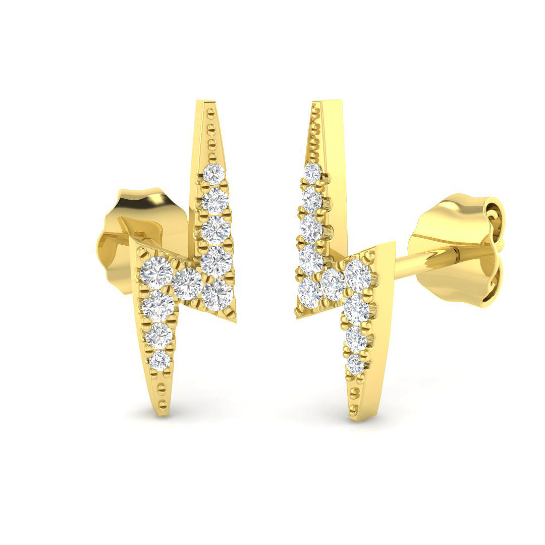 9ct Yellow Gold 0.09ct G SI2 Diamond Earrings