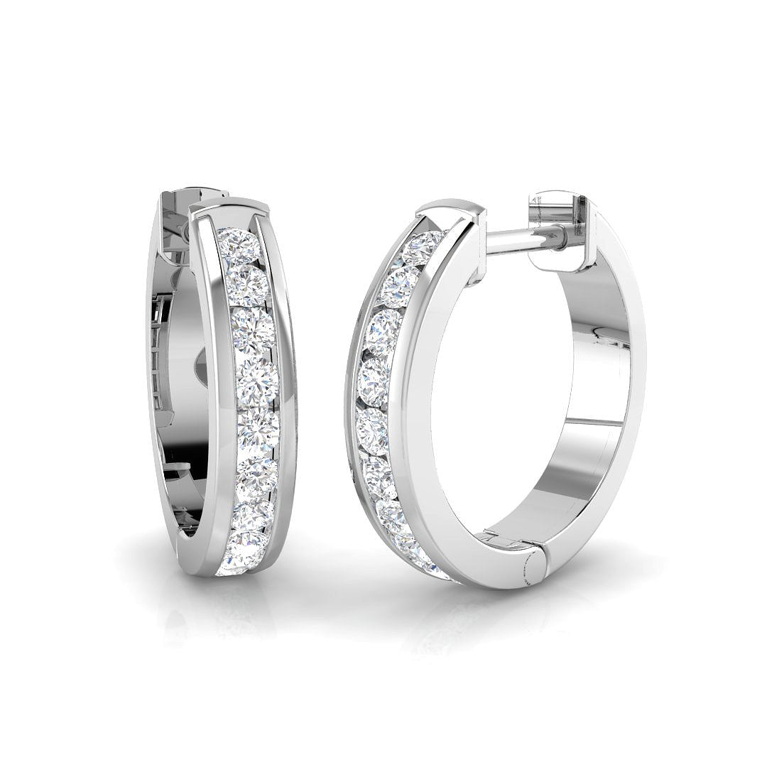 9ct White Gold 0.35ct Laboratory Grown CVD Earrings