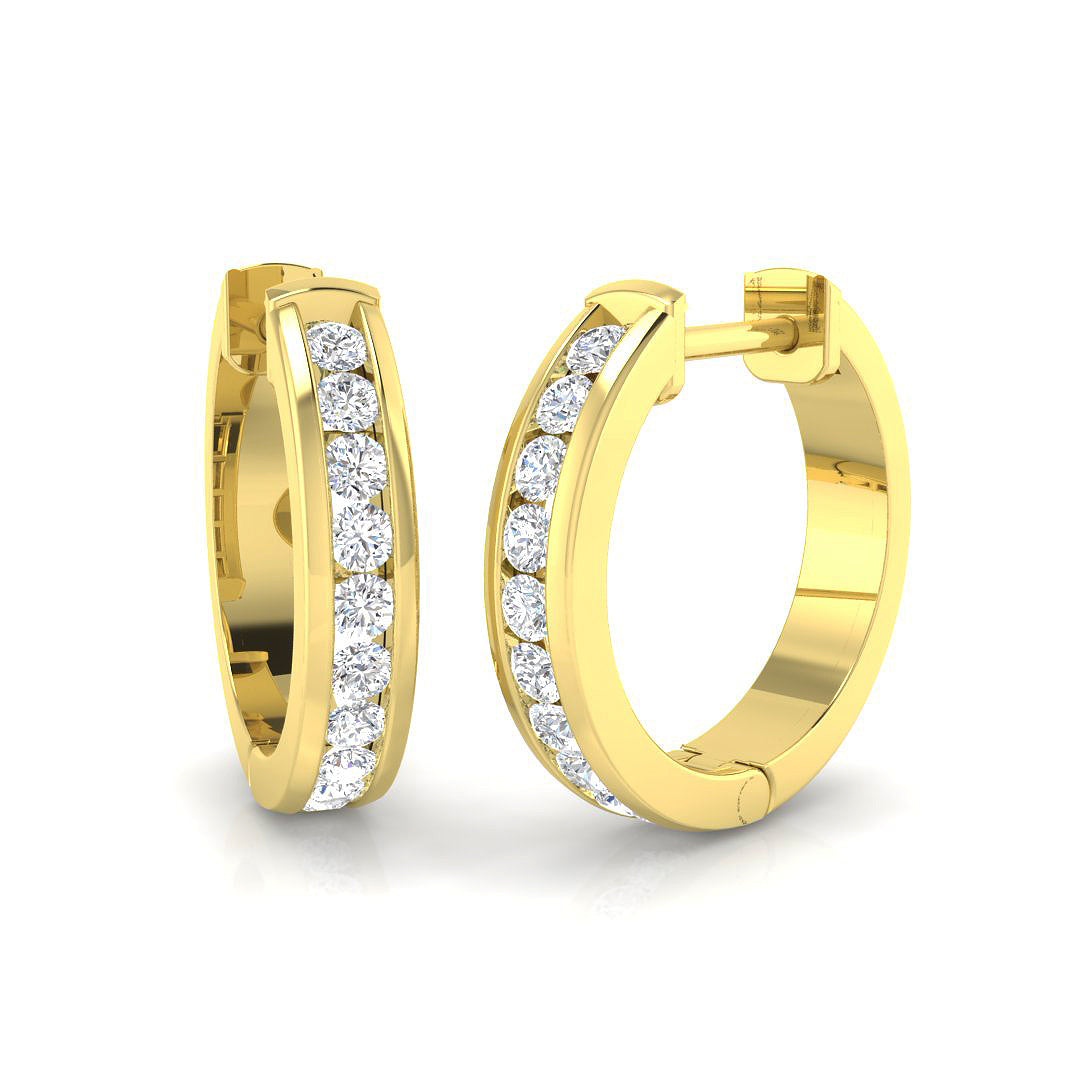 9ct Yellow Gold 0.35ct Laboratory Grown CVD Earrings