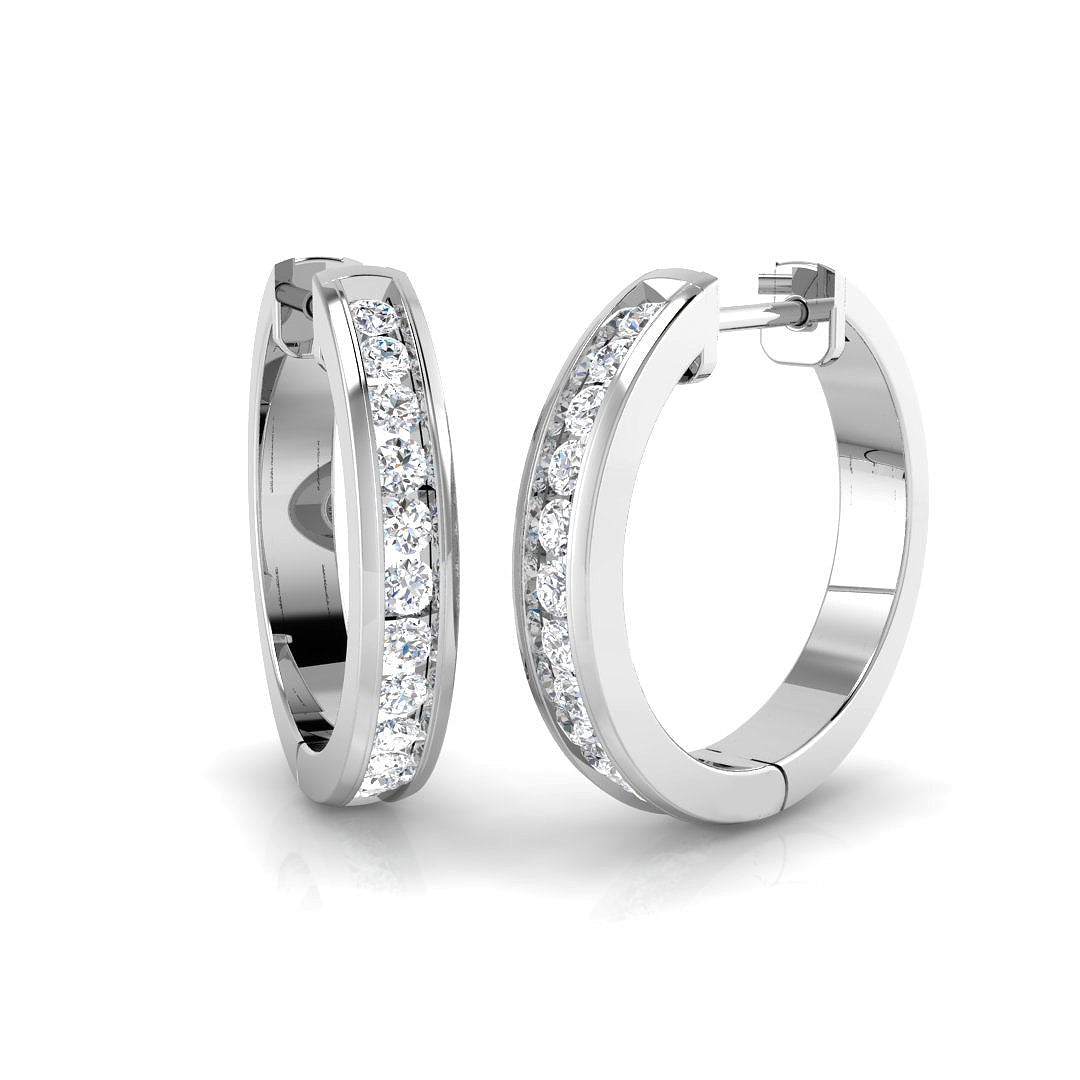 18ct White Gold 0.47ct G SI2 Diamond Earrings