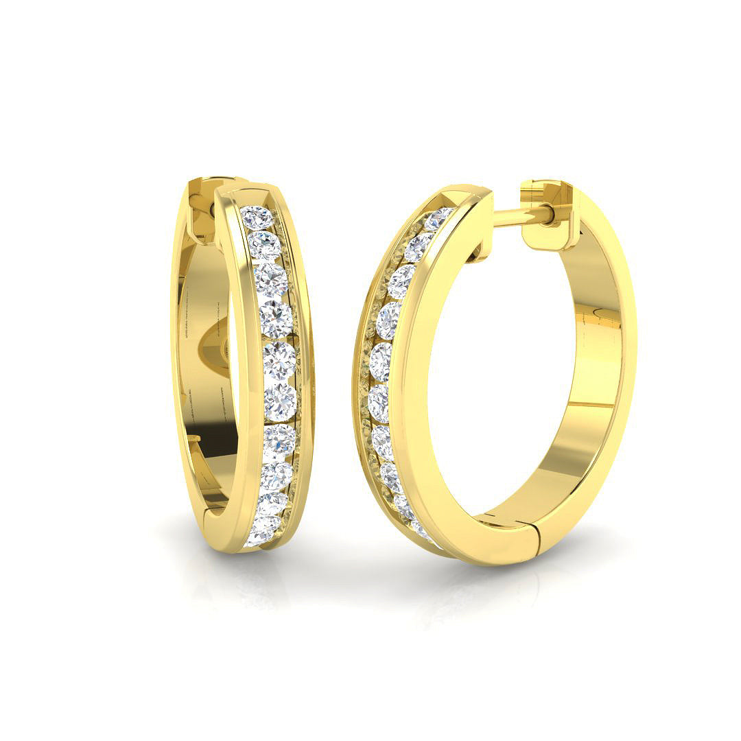 18ct Yellow Gold 0.47ct G SI2 Diamond Earrings