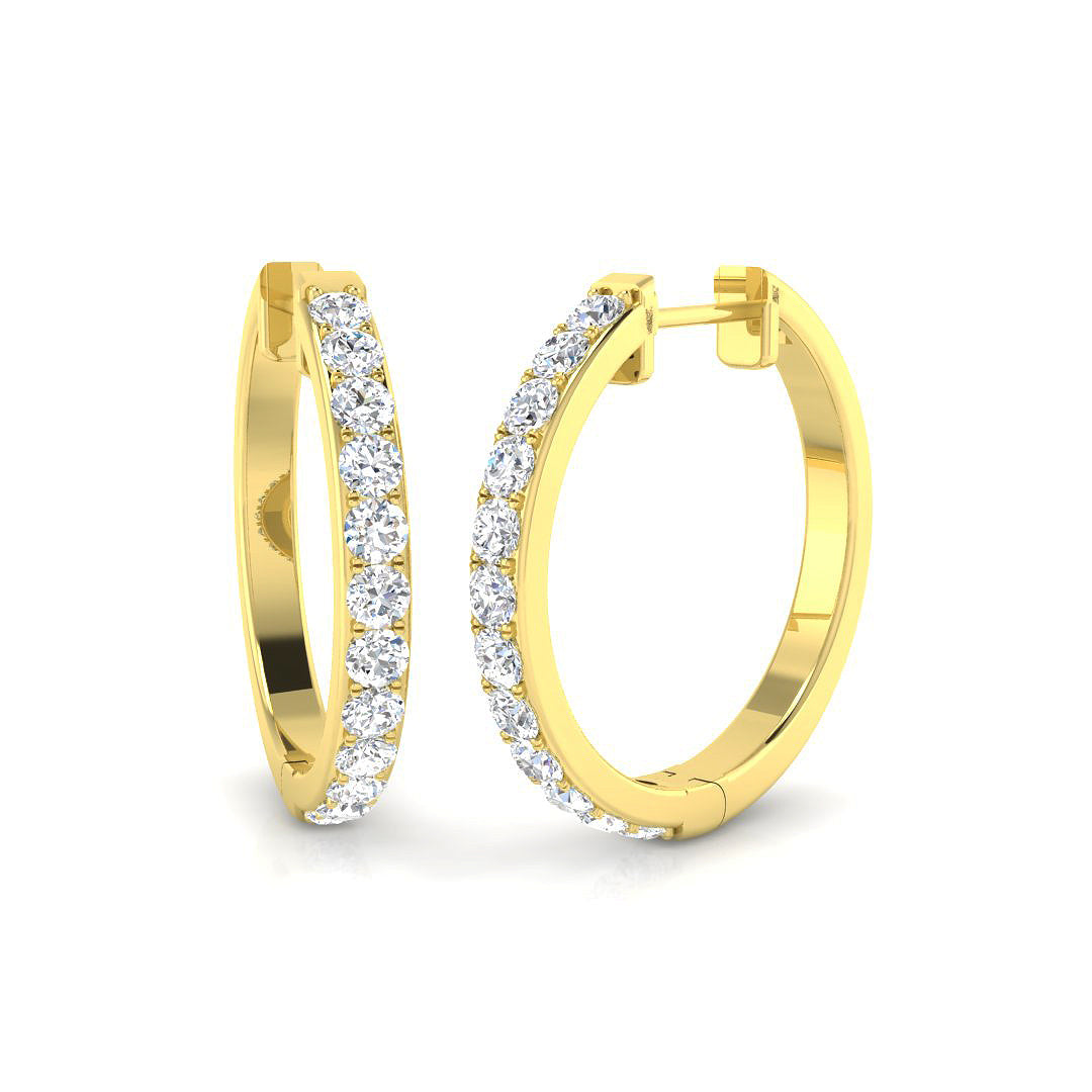 18ct Yellow Gold 0.71ct G SI2 Diamond Earrings