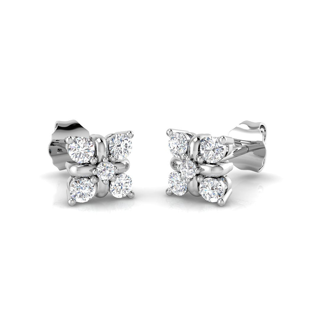 9ct White Gold 0.42ct Laboratory Grown CVD Earrings