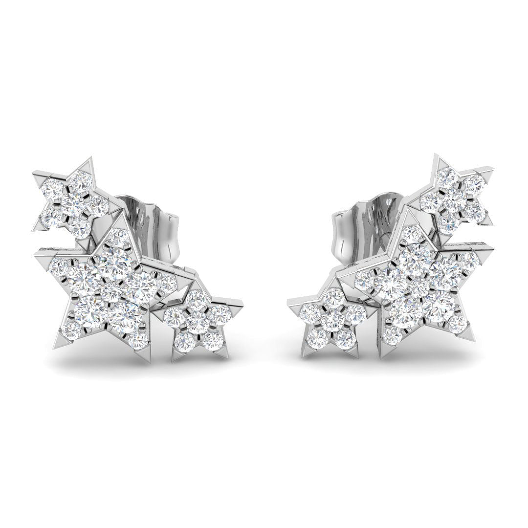 9ct White Gold 0.20ct G SI2 Diamond Earrings