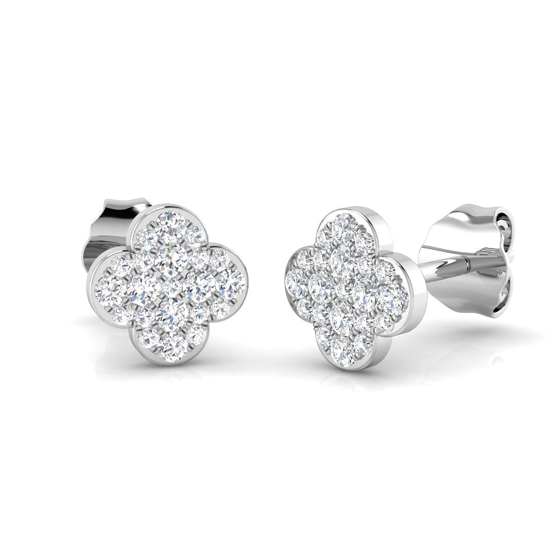 9ct White Gold 0.18ct G SI2 Diamond Earrings