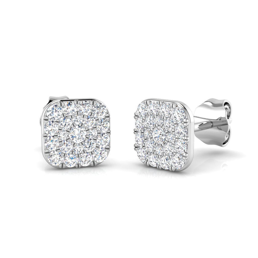 9ct White Gold 0.38ct G SI2 Diamond Earrings
