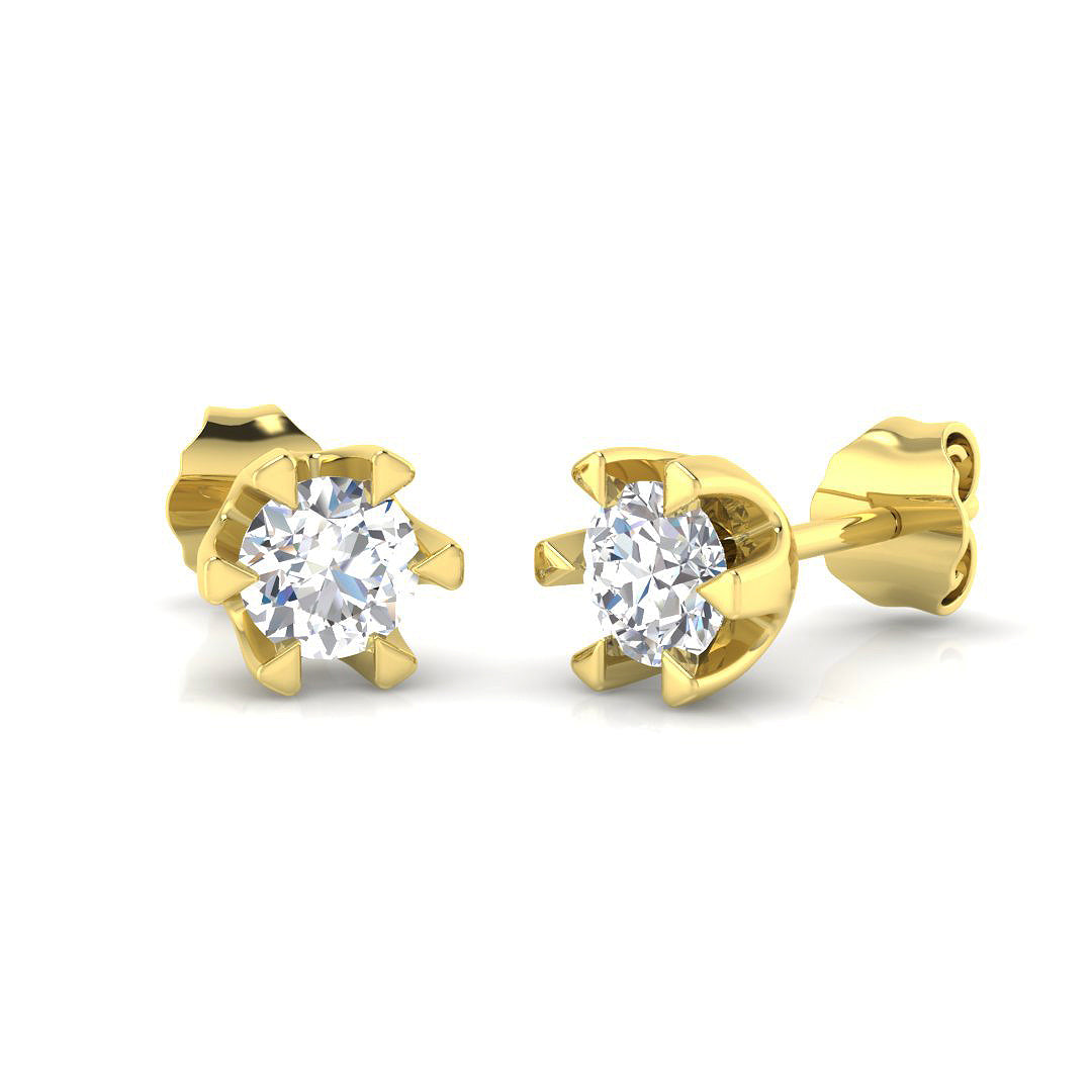 14ct Yellow Gold 0.50ct G SI1 Diamond Earrings