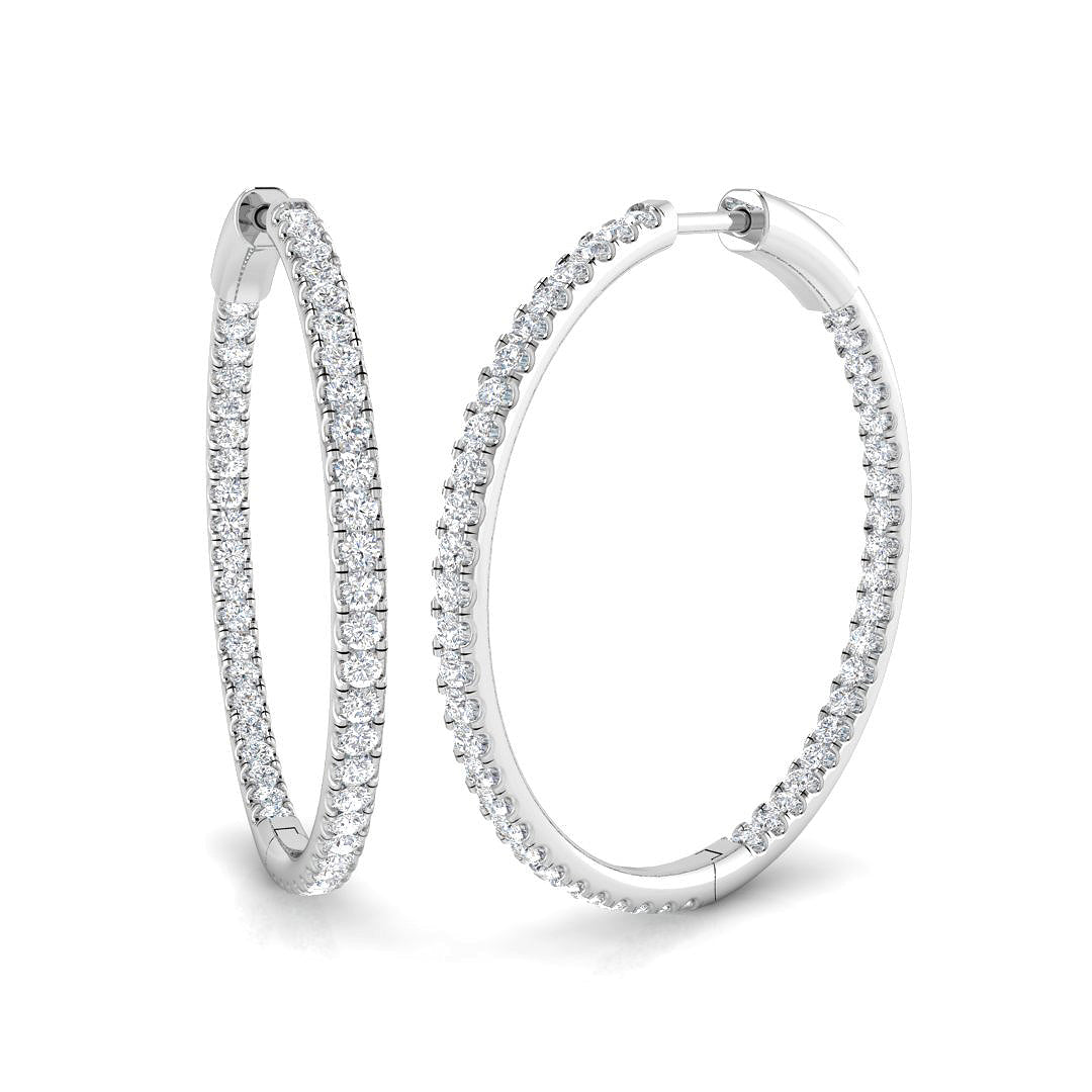 18ct White Gold 1.52ct G SI2 Diamond Earrings