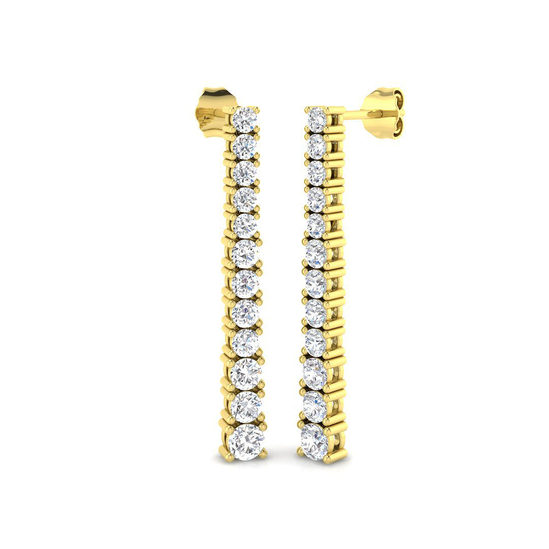 9ct Yellow Gold 1.83ct Laboratory Grown CVD Earrings