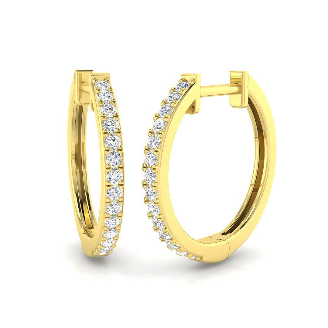 9ct Yellow Gold 0.23ct G I1 Diamond Earrings